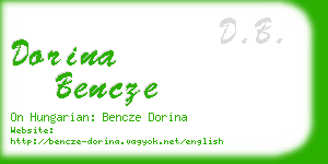 dorina bencze business card